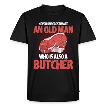 Butcher Gift Butcher Butcher Master Butcher - Men's Premium Organic T-Shirt - black - Front - Nico (187cm)
