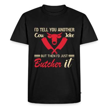 Butcher Gift Butcher Butcher Master Butcher - Men's Premium Organic T-Shirt - black - Front - Nico (187cm)