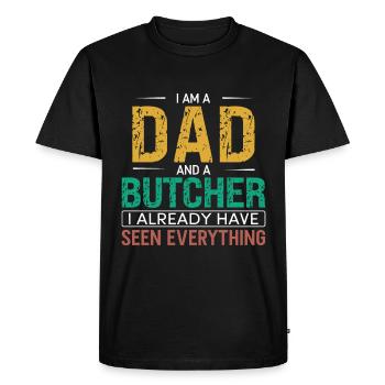 Butcher Gift Butcher Butcher Master Butcher - Men's Premium Organic T-Shirt - black - Front - Nico (187cm)