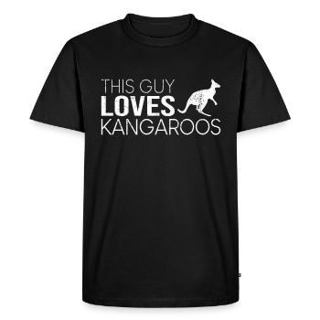 Type Kangaroo Saying - Men's Premium Organic T-Shirt - black - Front - Nico (187cm)