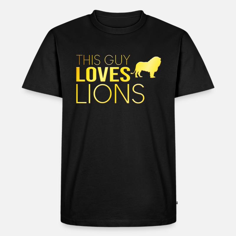 Typ Löwe Spruch - Männer Premium Bio T-Shirt - Schwarz
