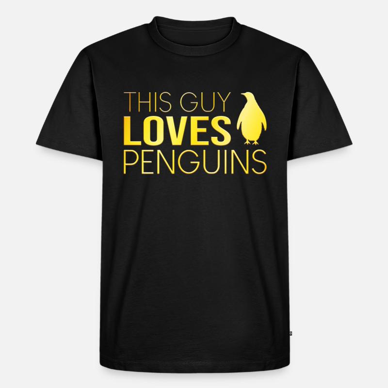 Typ Pinguin Spruch - Männer Premium Bio T-Shirt - Schwarz