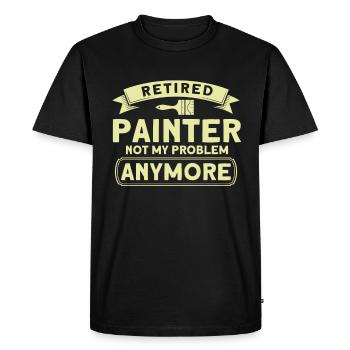 Peintre Cadeau Peinture Artiste Maître Peintre - T-shirt Premium bio Homme - noir - Devant - Nico (187cm)