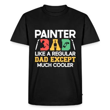 Peintre Cadeau Peinture Artiste Maître Peintre - T-shirt Premium bio Homme - noir - Devant - Nico (187cm)