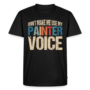 Peintre Cadeau Peinture Artiste Maître Peintre - T-shirt Premium bio Homme - noir - Devant - Nico (187cm)