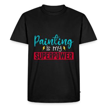 Peintre Cadeau Peinture Artiste Maître Peintre - T-shirt Premium bio Homme - noir - Devant - Nico (187cm)
