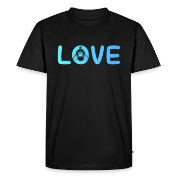 l’amour de la musculation - T-shirt Premium bio Homme - noir - Devant - Nico (187cm)