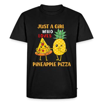 Pizza Food Pizzeria Tranche de pizza Pizza maker - T-shirt Premium bio Homme - noir - Devant - Nico (187cm)