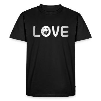 L’amour des chameaux - T-shirt Premium bio Homme - noir - Devant - Nico (187cm)