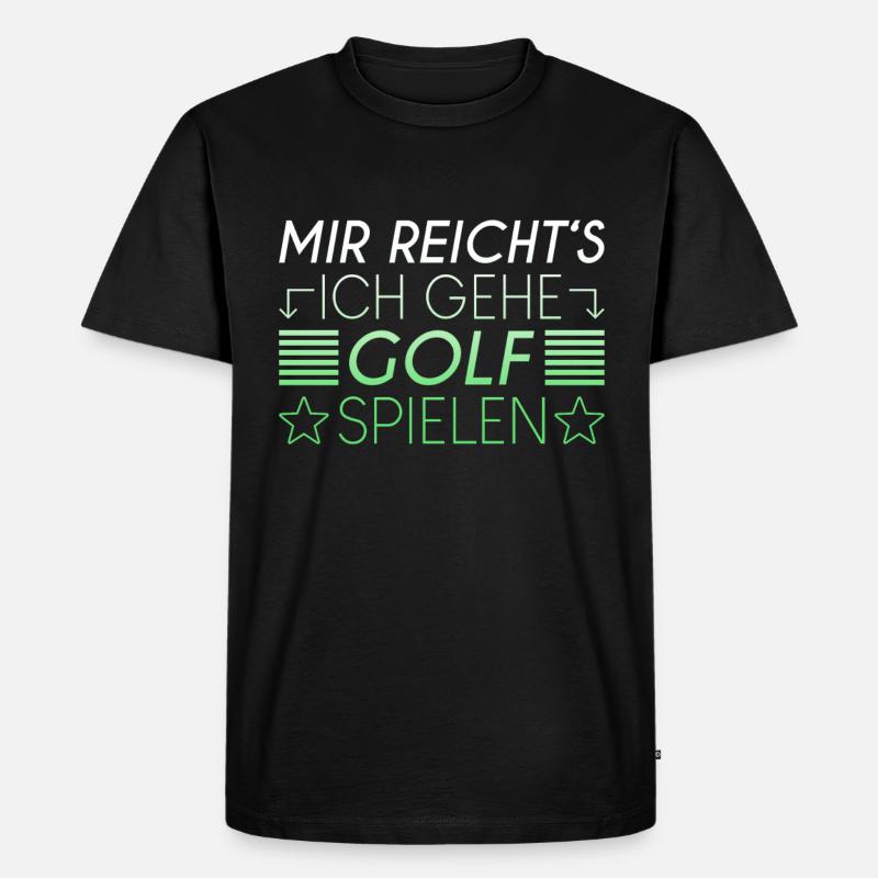 Golf Spruch - Männer Premium Bio T-Shirt - Schwarz