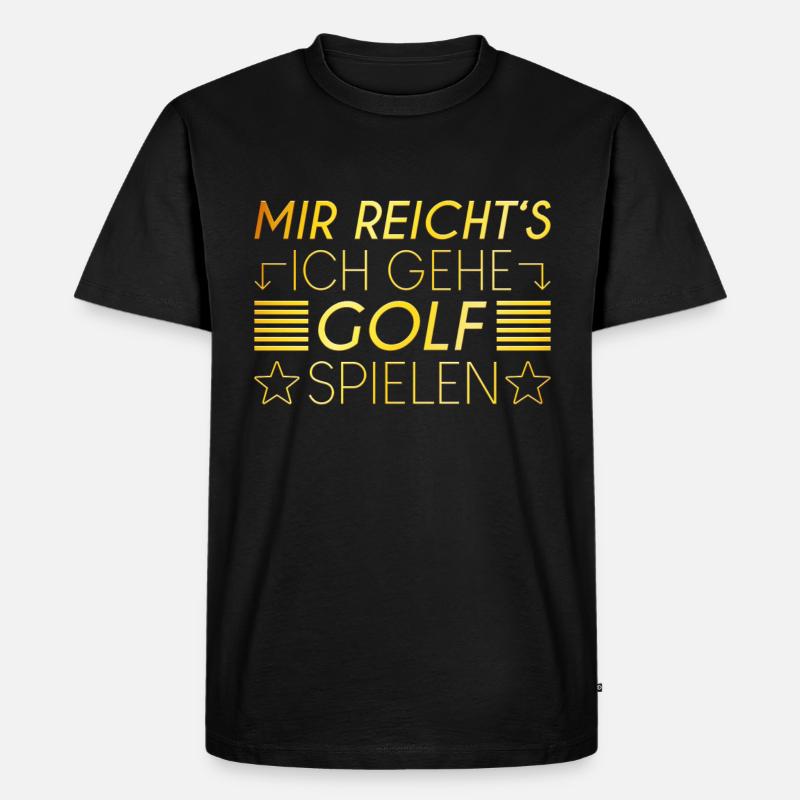 Golf Spruch - Männer Premium Bio T-Shirt - Schwarz