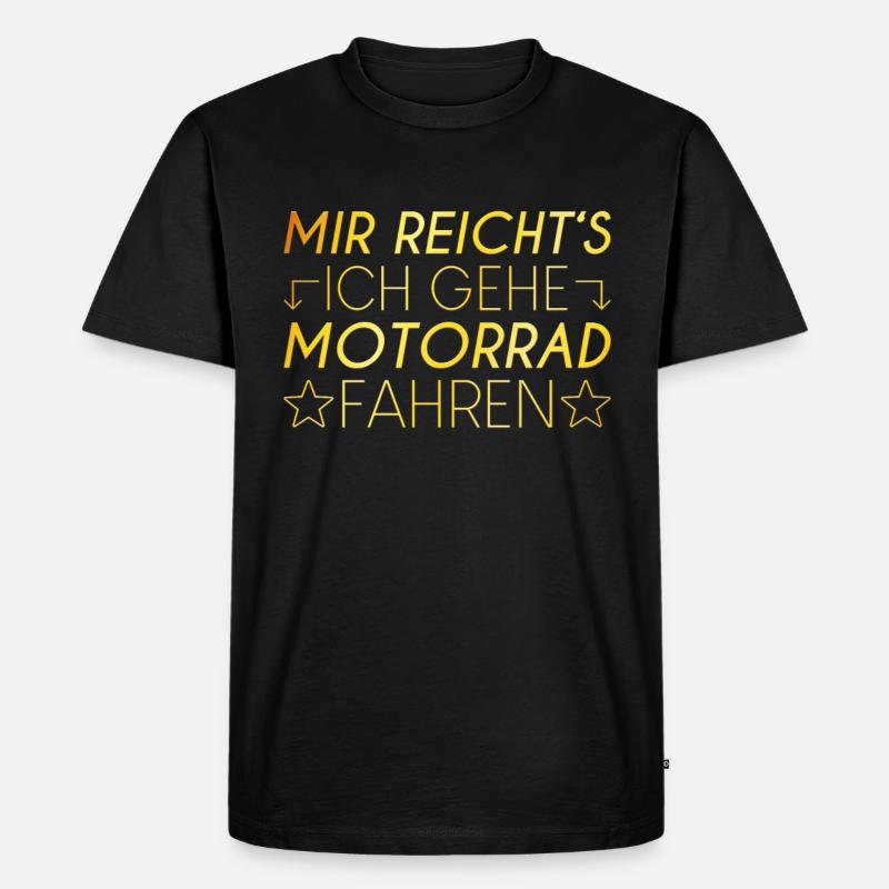 Motorrad Spruch - Männer Premium Bio T-Shirt - Schwarz