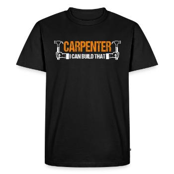 Cadeau de charpentier disant travail du bois - T-shirt Premium bio Homme - noir - Devant - Nico (187cm)