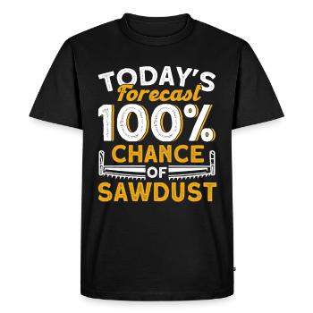 Cadeau de charpentier disant travail du bois - T-shirt Premium bio Homme - noir - Devant - Nico (187cm)