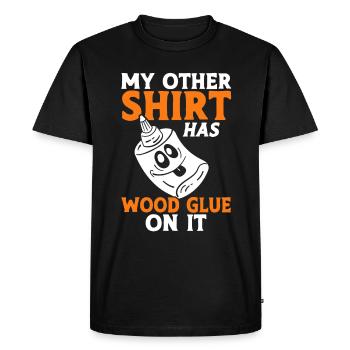 Cadeau de charpentier disant travail du bois - T-shirt Premium bio Homme - noir - Devant - Nico (187cm)