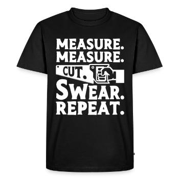 Cadeau de charpentier disant travail du bois - T-shirt Premium bio Homme - noir - Devant - Nico (187cm)
