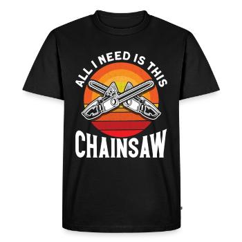 Cadeau de charpentier disant travail du bois - T-shirt Premium bio Homme - noir - Devant - Nico (187cm)