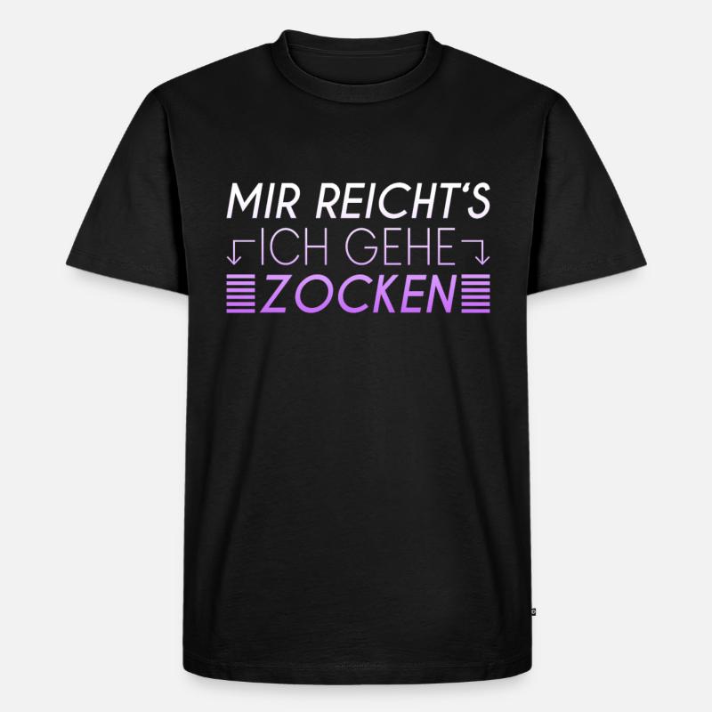 Zocken Spruch - Männer Premium Bio T-Shirt - Schwarz