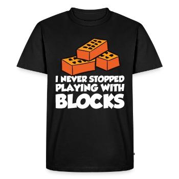 Mason Funny saying Construction site work Gift - Men's Premium Organic T-Shirt - black - Front - Nico (187cm)