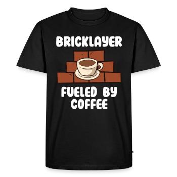 Mason Coffee Construction Site Work Gift - Men's Premium Organic T-Shirt - black - Front - Nico (187cm)