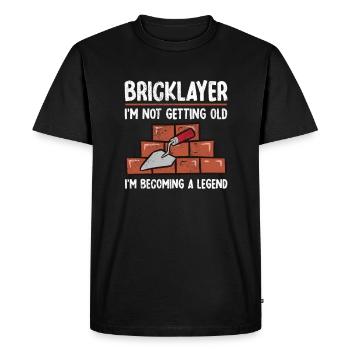 Bricklayer Profession Gift Idea Mason Gift Mason Mason - Men's Premium Organic T-Shirt - black - Front - Nico (187cm)