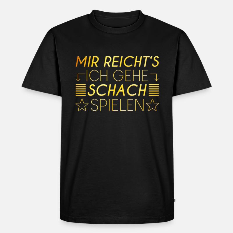 Schach Spruch - Männer Premium Bio T-Shirt - Schwarz
