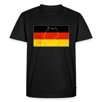 Germany Flag - Men's Premium Organic T-Shirt - black - Front - Nico (187cm)
