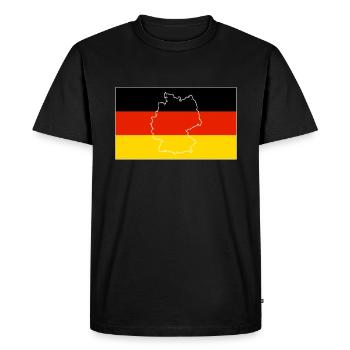 Germany Flag - Men's Premium Organic T-Shirt - black - Front - Nico (187cm)