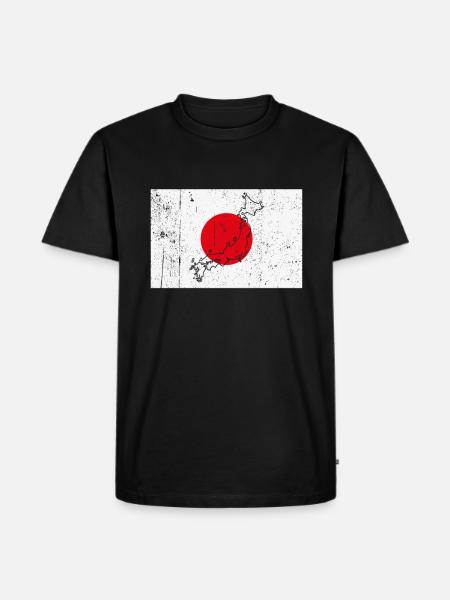 Japan Flag - Men's Premium Organic T-Shirt - black