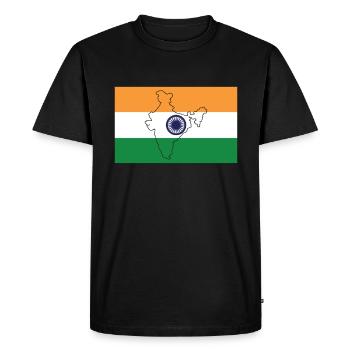 Drapeau de l’Inde - T-shirt Premium bio Homme - noir - Devant - Nico (187cm)