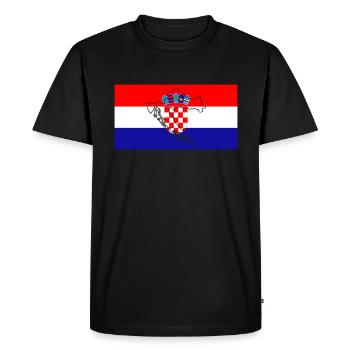 Drapeau de la Croatie - T-shirt Premium bio Homme - noir - Devant - Nico (187cm)