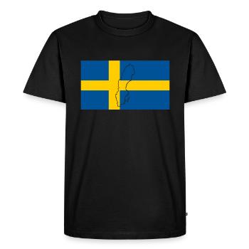 Drapeau de la Suède - T-shirt Premium bio Homme - noir - Devant - Nico (187cm)