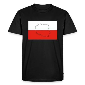 Drapeau de la Pologne - T-shirt Premium bio Homme - noir - Devant - Nico (187cm)