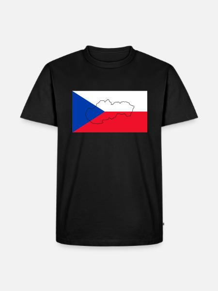 Czech Republic Flag - Men's Premium Organic T-Shirt - black