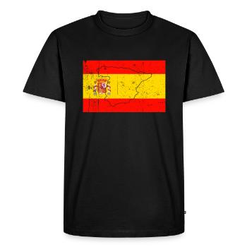 Spain Flag - Men's Premium Organic T-Shirt - black - Front - Nico (187cm)