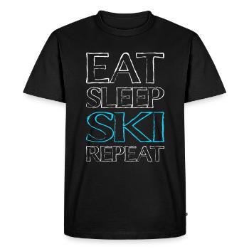 Eating Sleeping Ski - Men's Premium Organic T-Shirt - black - Front - Nico (187cm)