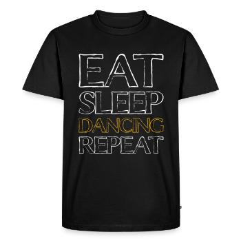 Manger sleep dancing - T-shirt Premium bio Homme - noir - Devant - Nico (187cm)