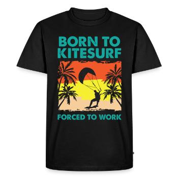 Kitesurfer Kitesurfing Kiteboard Kiter Kiten Bar - Men's Premium Organic T-Shirt - black - Front - Nico (187cm)