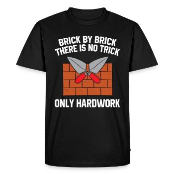 Maurer Maurermeister Mauerwerk Bricklayer Mason - Men's Premium Organic T-Shirt - black - Front - Nico (187cm)