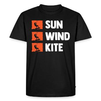 Kite Kitesurf Kiteboard - Men's Premium Organic T-Shirt - black - Front - Nico (187cm)