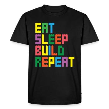 Children Building Blocks Bricks Toys Clamping Blocks - Men's Premium Organic T-Shirt - black - Front - Nico (187cm)