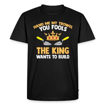 Mason's Work Saying - Men's Premium Organic T-Shirt - black - Front - Nico (187cm)