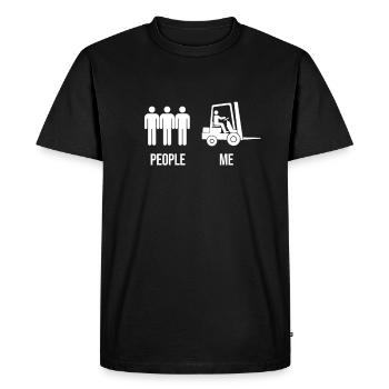 Chariot élévateur Élévateur Élévateur Entrepôt - T-shirt Premium bio Homme - noir - Devant - Nico (187cm)
