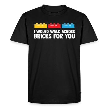 Briques de serrage Blocs de construction Blocs de construction Kita Gift - T-shirt Premium bio Homme - noir - Devant - Nico (187cm)