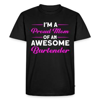 Barman Gift Mixologist Saying Bar - T-shirt Premium bio Homme - noir - Devant - Nico (187cm)