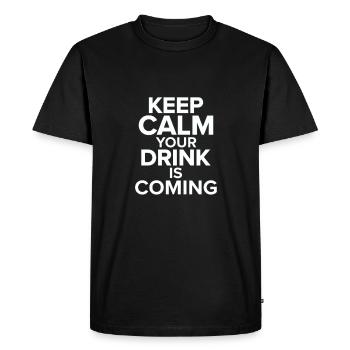 Barman Gift Mixologist Saying Bar - T-shirt Premium bio Homme - noir - Devant - Nico (187cm)