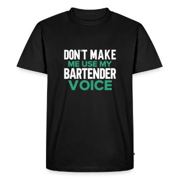 Barman Gift Mixologist Saying Bar - T-shirt Premium bio Homme - noir - Devant - Nico (187cm)