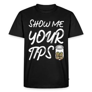 Barman Gift Mixologist Saying Bar - T-shirt Premium bio Homme - noir - Devant - Nico (187cm)