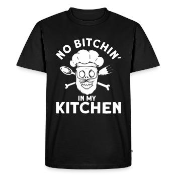 Chef disant cadeau Drôle Chef - T-shirt Premium bio Homme - noir - Devant - Nico (187cm)