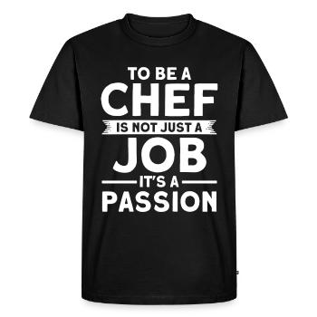 Chef disant cadeau cuisinier drôle - T-shirt Premium bio Homme - noir - Devant - Nico (187cm)